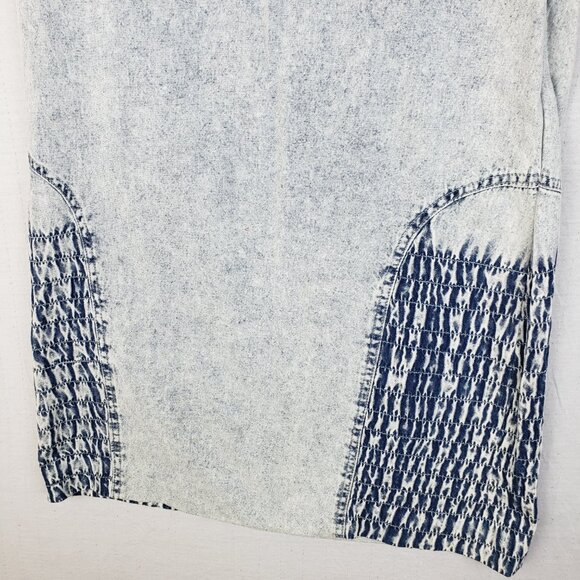 Vintage 80s 90s Andiamo Italia Boxy Dress Acid Wash Sequined Beaded size M Denim - Picture 12 of 12